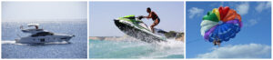 combo package with yacht, jet ski and parasailing